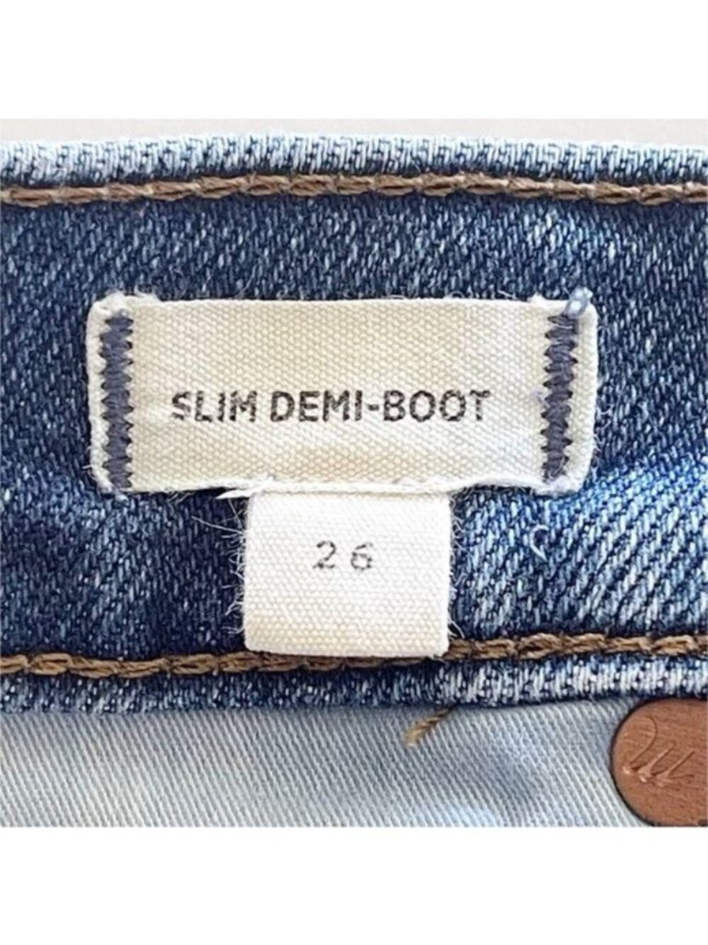 Madewell Slim Demi-Boot Jeans high waisted 26 - Picture 9 of 11